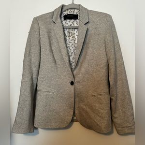 Zara blazer in size L, light grey with dark blue details